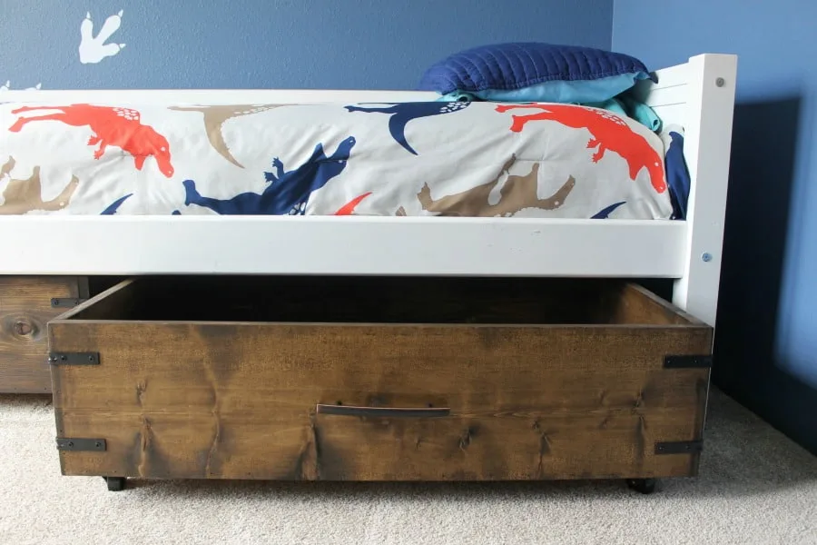 Under Bed Storage DIY Finished Product - Open